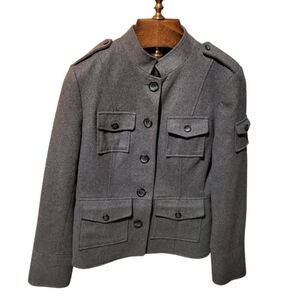 Sundance Womens Military Style Wool Blend Wool Jacket Coat Size M/L
